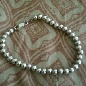 Sterling Silver Ball Bracelet-stamped 925 Italy